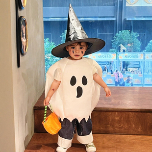 幽灵服万圣节儿童服装 扮衣服男童女童幼儿园演出服 男童服饰cos装
