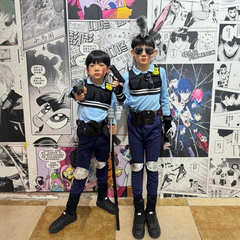 疯狂动物城朱迪兔子警官万圣节服装儿童cos装扮动漫人物角色扮演
