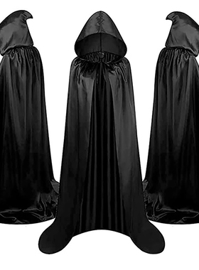 黑色死神披风斗篷黑袍巫师袍cos服吸血鬼衣服万圣节服装成人装扮