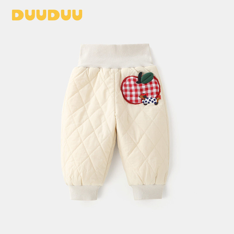 DUUDUU秋冬季夹棉女宝宝长裤子