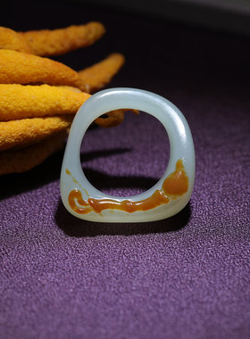 姑苏润石堂和田玉籽料毛笔玉戒