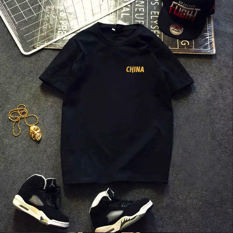 男士短袖t恤2020夏季新款男装衣服潮牌潮流宽松纯棉半袖印花体恤