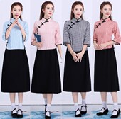 民国学生装 女五四青年中山装 复古合唱班服怀旧朗诵演讲话剧演出服