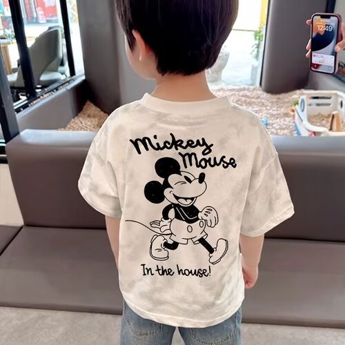 宝宝Mickey Mouse短袖儿童米奇T恤2025夏季新款男童女童卡通半袖
