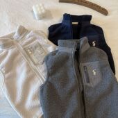 儿童宝宝羊羔毛背心马甲保暖2025秋冬新款 男童女童小马标坎肩外套