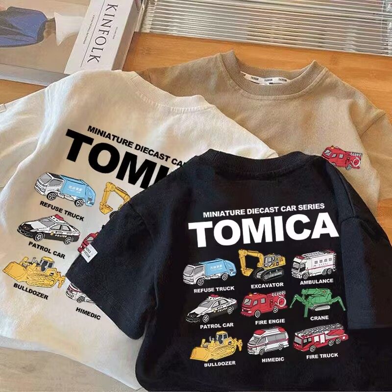童装小汽车短袖儿童宝宝纯棉T恤2025夏季新款男童女童卡通打底衫,童装/婴儿装/亲子装,T恤,淘宝优惠券,粉丝福利购,淘宝优惠卷