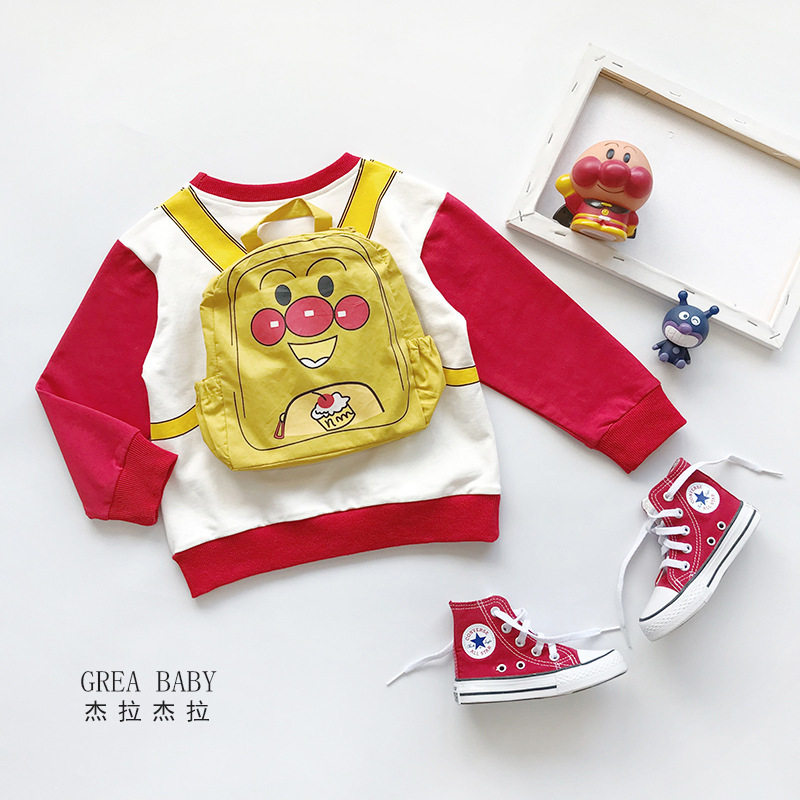 ins2019秋季儿童宝宝卡通带书包长袖韩版男女童面包超人纯棉卫衣|ruв категории Детская одежда, свитер/свитер - от Buy2taobao.com для оказания профессиональной услуги покупки агента Taobao