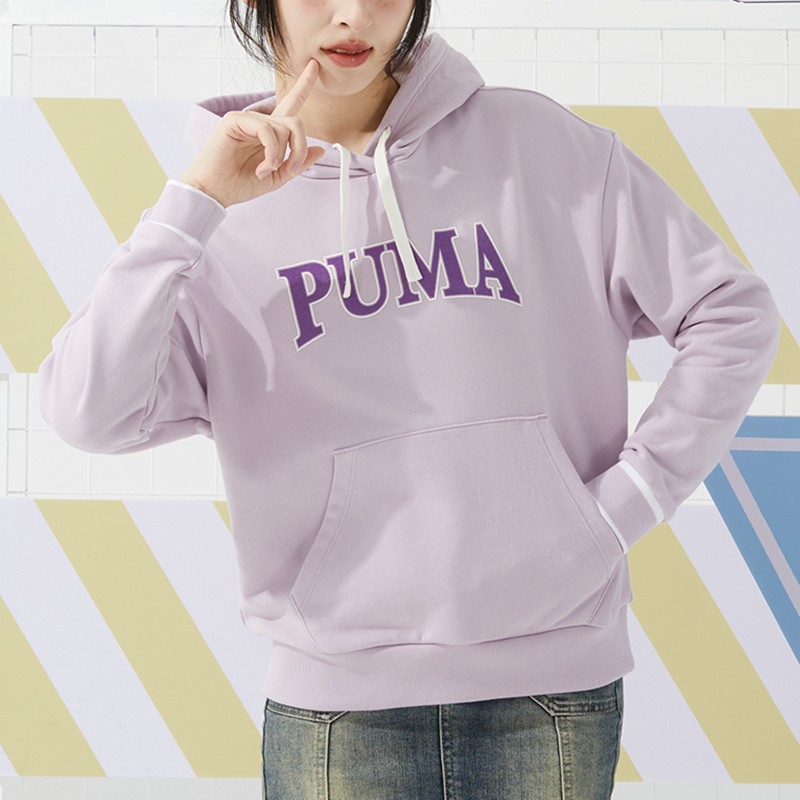 Puma/彪马连帽卫衣毛圈内里女装上衣运动休闲套头衫682176-60