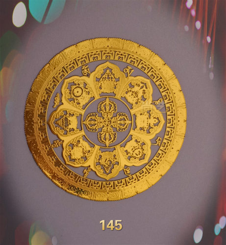 八宝图案手机时尚金属贴笔记本电脑装饰超薄能量金属标贴