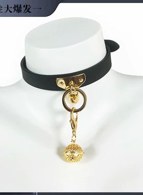 【高品质】脖子牵引绳s项链项圈女调教性感狗链m颈环choker链条