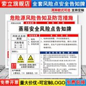 蒸箱安全风险点告知牌卡危险源预防措施工厂生产车间标语标识牌标志标示指示警告提示贴纸警示牌定制FXD138