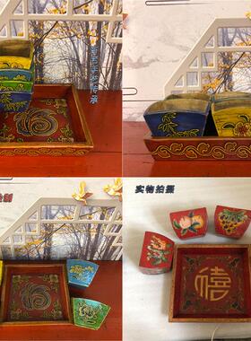 装饰品定制实木果盘桌面收纳干果盒婚庆风水摆件工艺品元宝斗升子