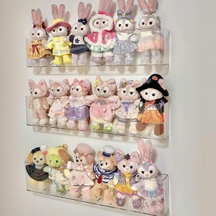 娃娃收纳墙上挂件收纳架盒迪士尼公仔玩偶玲娜贝儿过道壁挂免打孔
