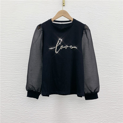 拼接字母欧洲站欧根纱钉珠