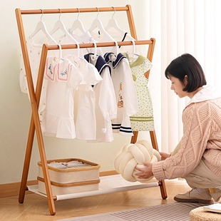 挂衣架落地衣帽架卧室简易衣柜挂衣服架子挂衣杆置物架家用收纳架