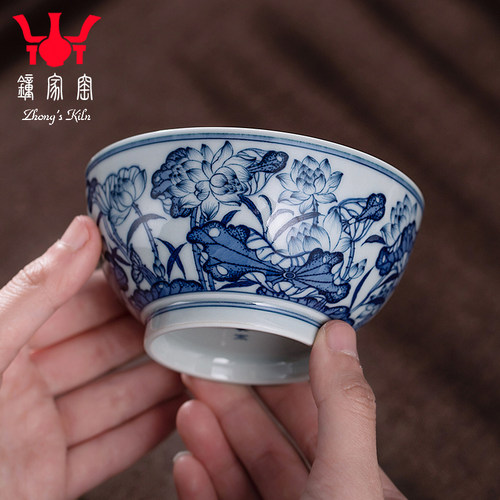 手工品茗杯钟家窑陶瓷