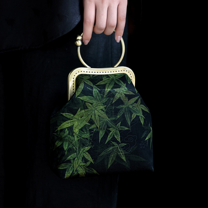 雅集手包香云纱圆环手拎