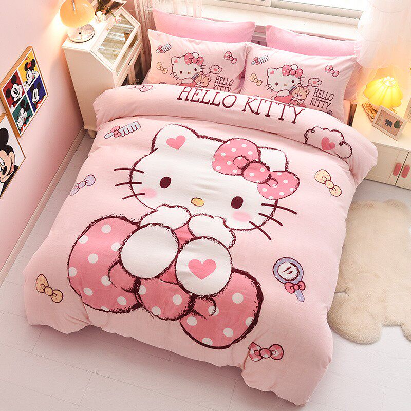 HELLO KITTY/凯蒂猫被套单件150*200冬季珊瑚绒卡通儿童法兰绒|msdalam kategori seperai dan bantal, Quilt - dari Buy2taobao.com untuk memberikan perkhidmatan ejen Taobao profesional membeli