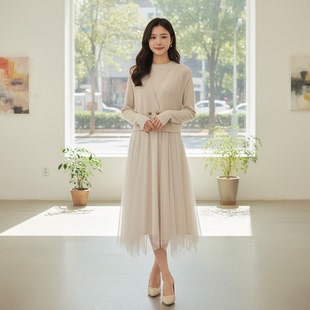 姚领YAOLY 连衣裙854H41202春秋新款 A字裙女 航妈专享