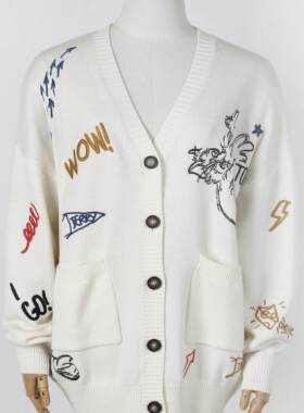 姚领YAOLY开襟针织衫871F34944休闲长袖开衫纽扣毛衣外套