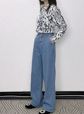 【航妈专享】姚领YAOLY阔腿牛仔裤815K12563