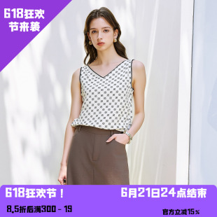 【航妈专享】896H23995姚领夏季时尚无袖上衣T恤