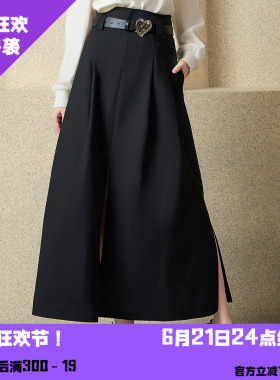 YAOLY姚领春新品黑色半裙825M11732
