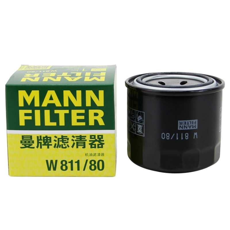 曼牌机油滤芯W811/80适配W8054伊兰特朗动K4名图索纳塔K5领动K3