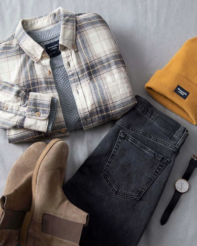 Abercrombie Fitch American AF Острый мужчина 21 Новая клетчатая рубашка с длинной клеткой