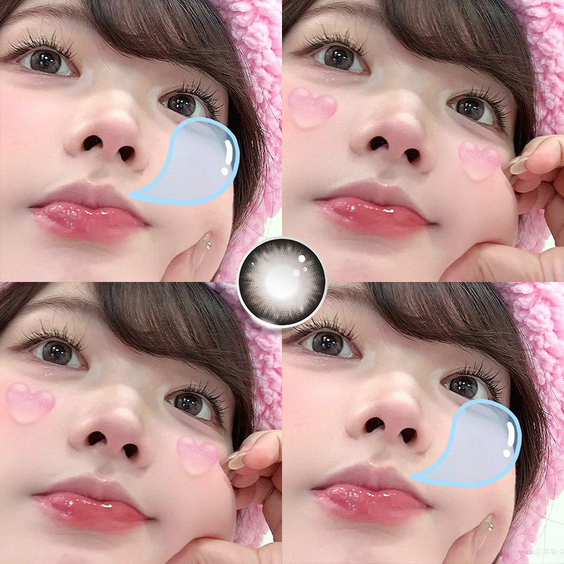 杏仁奶糖美瞳半年抛大直径纯欲混血棕色隐形眼镜一年抛官网正品TN