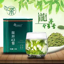 甘肃陇南茶叶大叶龙井43号文县茶叶绿茶50g/罐陇乡源茶叶