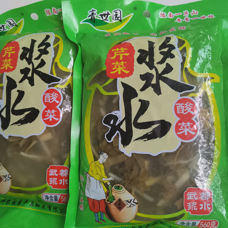 陇南青世园芹菜浆水酸菜560g/袋图片