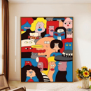 数字油画填色diy手绘高颜值解压治愈系客厅丙烯涂鸦装 饰油彩挂画