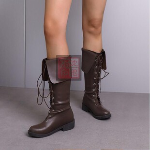 血源诅咒cos玛利亚人偶猎人cosplay鞋子靴子动漫鞋来图定制