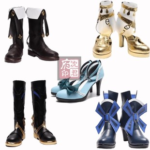 原神芙宁娜cos鞋GIGO妮露联动cosplay鞋 莱依拉博士多托雷COS鞋子