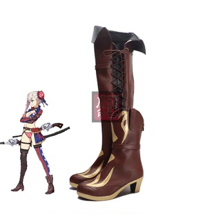 Fate stay night FGO 宫本武藏cosplay鞋cos鞋子靴定做