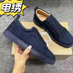 日本进口欧洲站cl电绣铆钉红底板鞋百搭潮流铆钉情侣款休闲潮牌欧