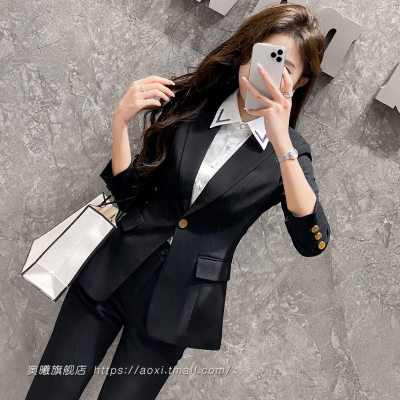 空姐制服职业套装高端西服正装今年流行时尚套装女商务西装套裤