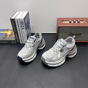 潮 休闲鞋 复古炸街老爹鞋 女2026ins超火松糕小个子厚底百搭运动鞋