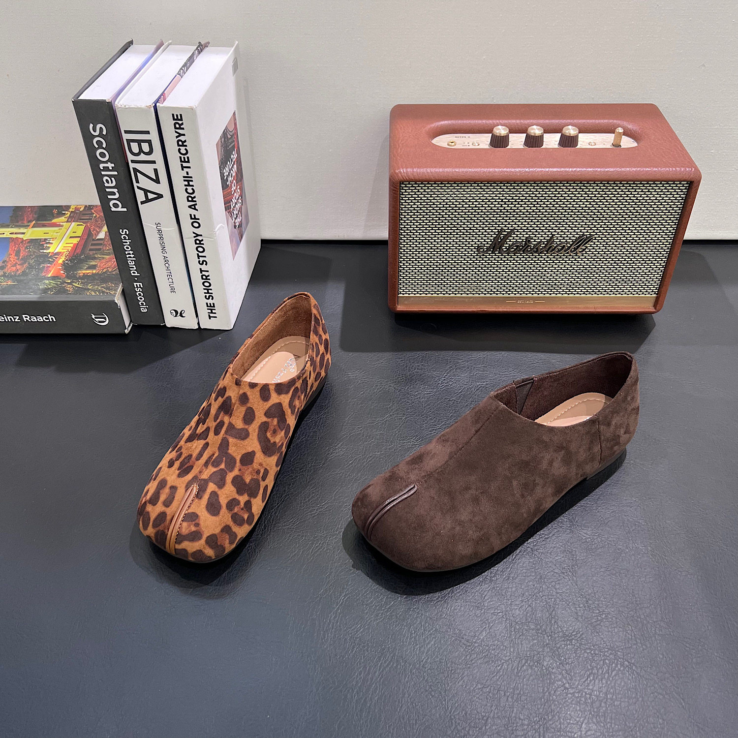 法式复古豹纹玛丽珍鞋女2026秋款平底单鞋一字带芭蕾舞鞋晚晚女鞋