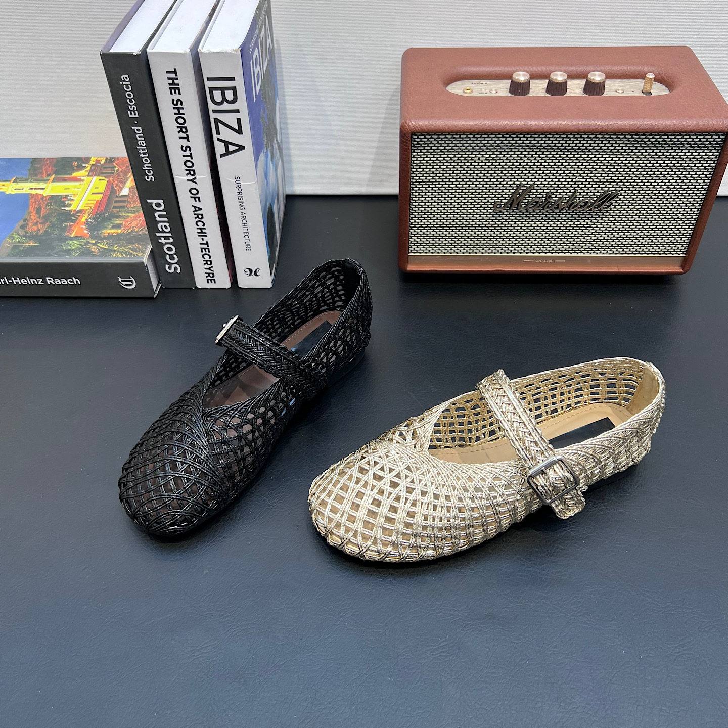 法式2026夏季新款镂空渔网浅口单鞋女凉鞋平底配裙子温柔风女鞋潮