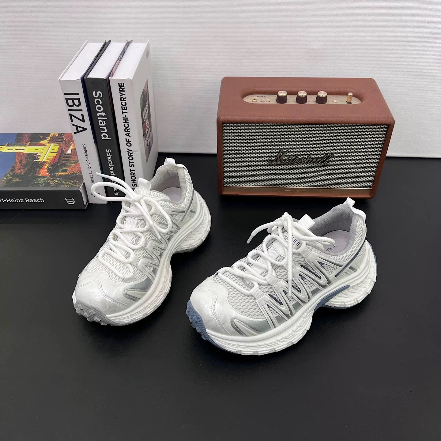 欧货厚底绑带街拍老爹鞋女鞋2026夏季新款休闲运动透气网面单鞋潮