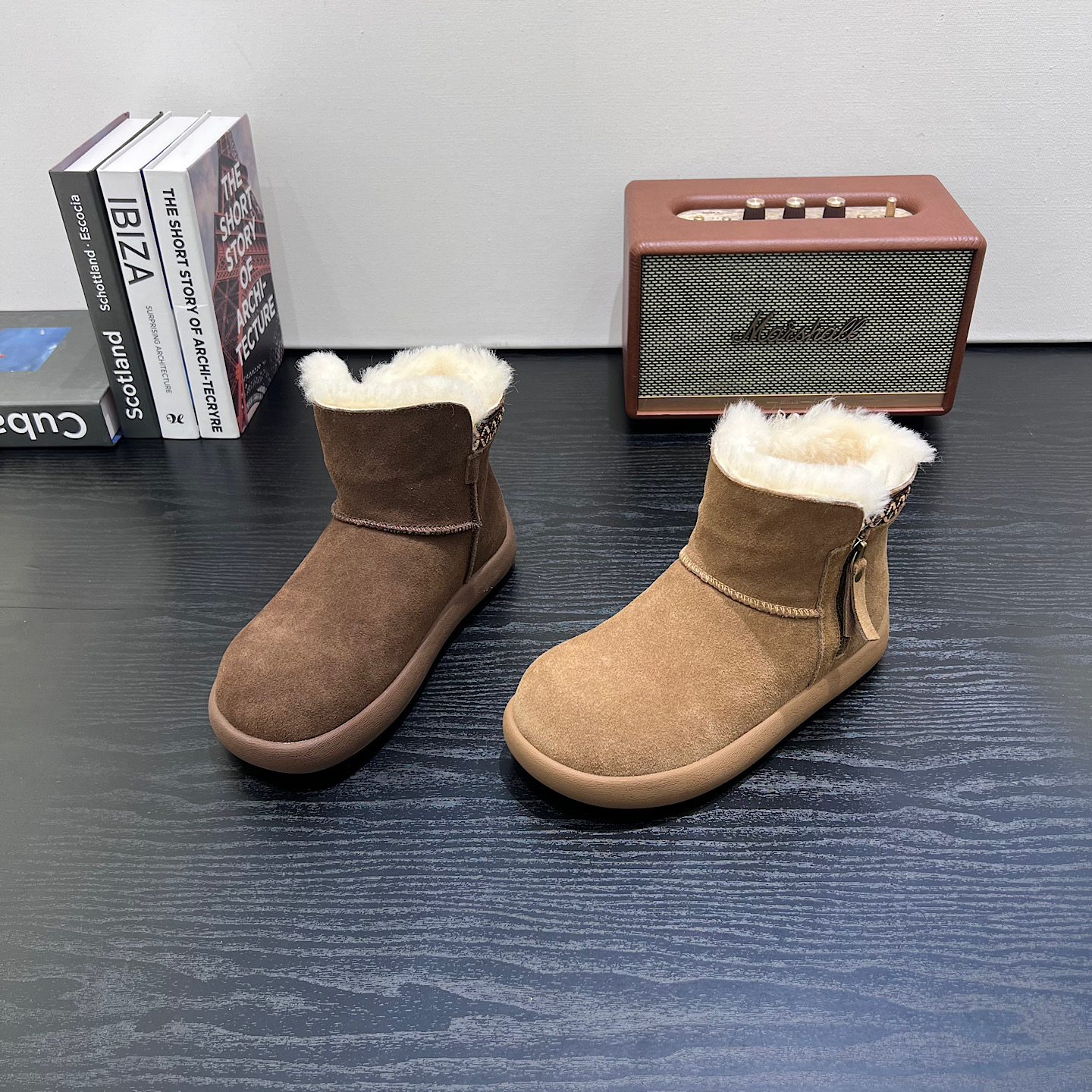 2025冬季新款女鞋加绒保暖棉鞋女短筒平底防滑休闲雪地靴女靴子潮