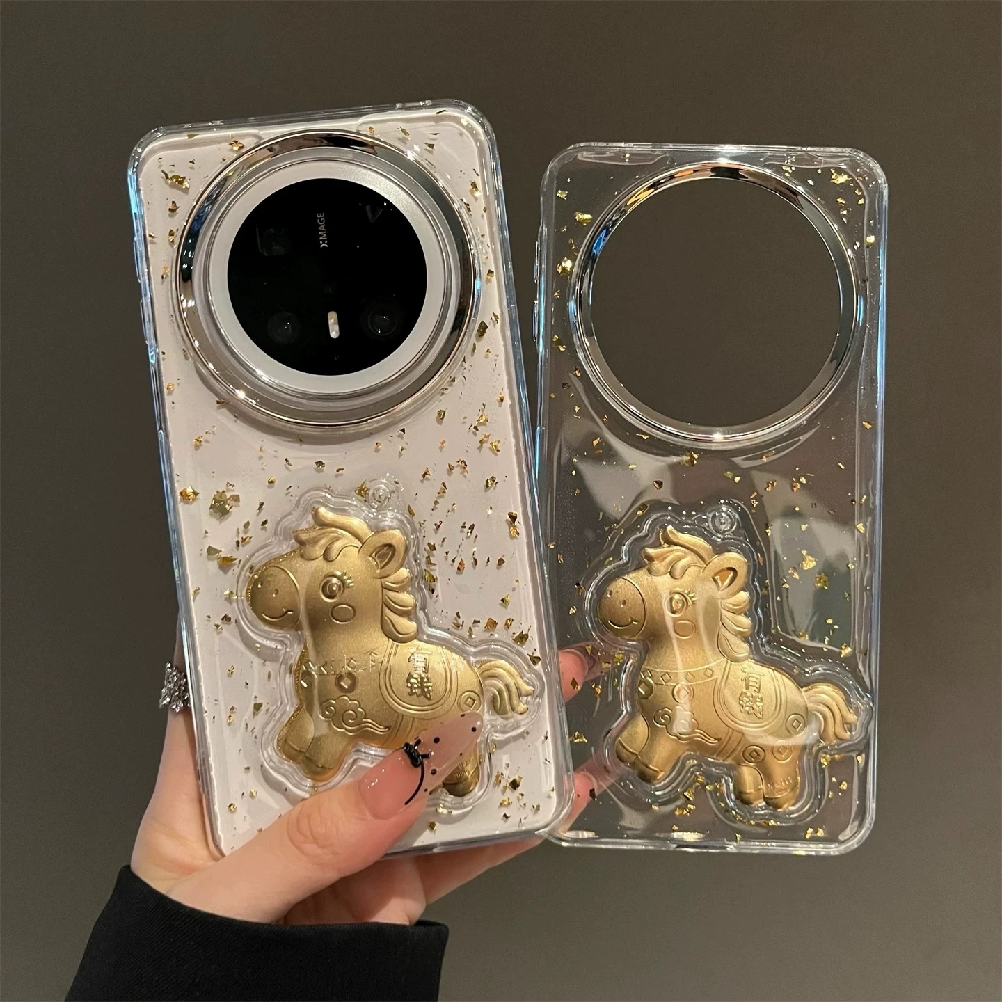 适用 华为 mate80 70 60 pro款滴胶金箔手机壳nova14 13 12防摔马上有钱荣耀500 400 300全包P80保护套批发