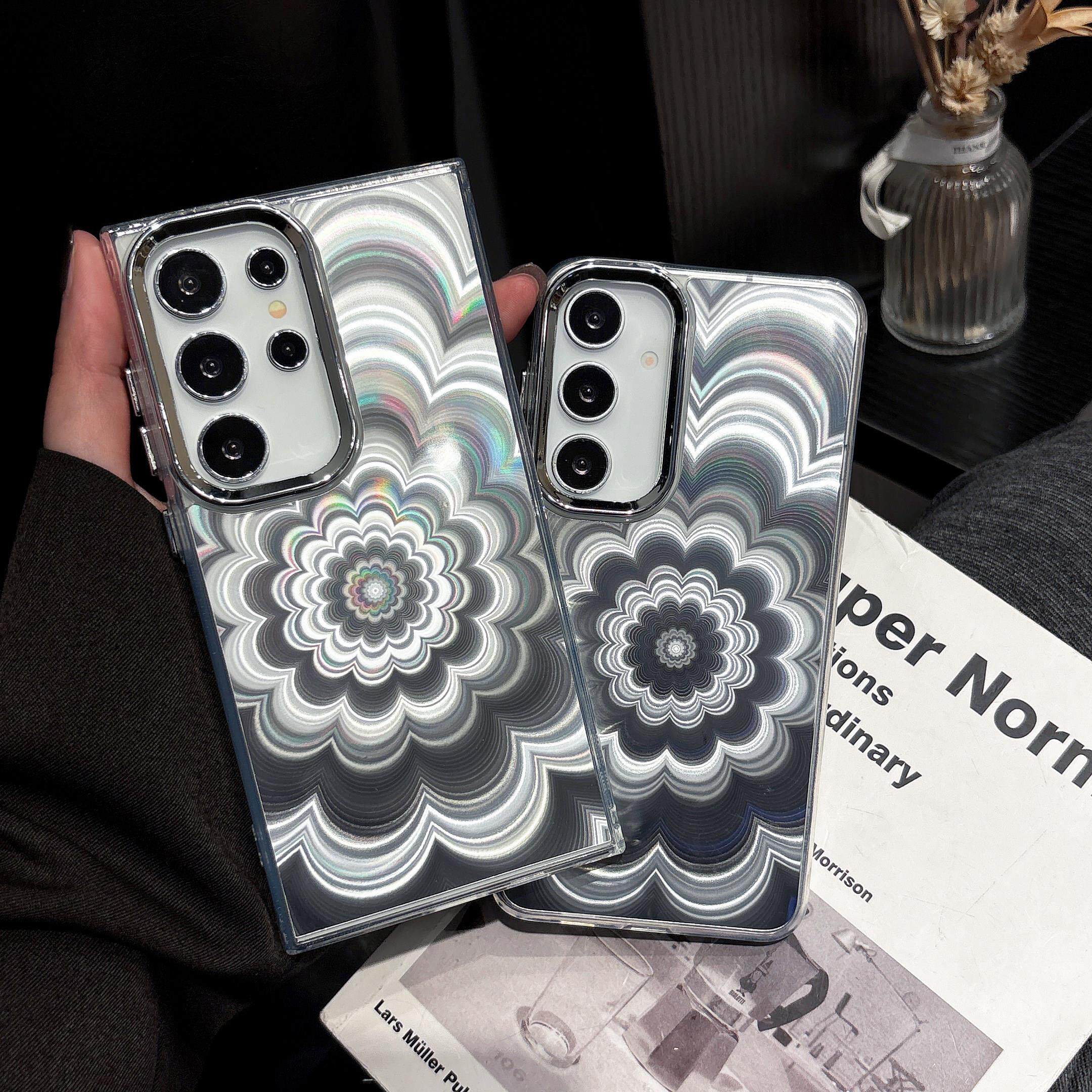 适用 三星  A12 A15 A17 A21S A22新款幻影花IMD手机壳 Galaxy A57 A59 A53 A32 A26 A51 5G全包防摔保护套