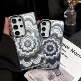 适用 三星 A12 A15 A17 A21S A22新款幻影花IMD手机壳 Galaxy A57 A59 A53 A32 A26 A51 5G全包防摔保护套