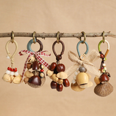 天然森系植物果壳种子包挂件复古手工摇铃疗愈挂铃文艺礼物挂饰品