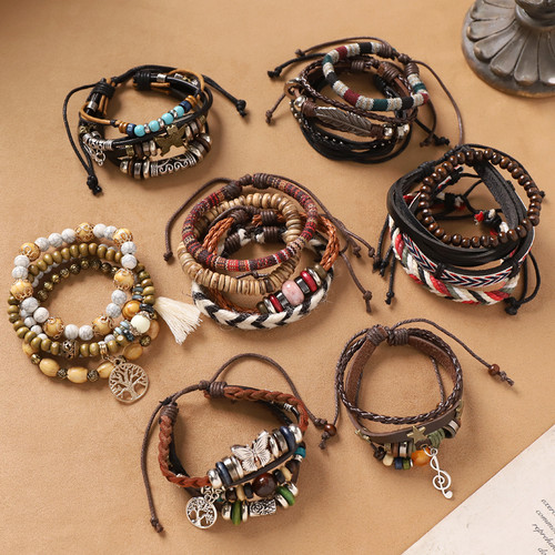 手作波西米亚异域风叠戴手链