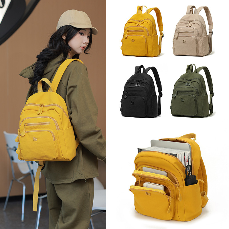 休闲简约风双肩背包女2026新款大容量多口袋轻便百搭旅行通勤书包,箱包皮具/热销女包/男包,双肩背包,淘宝优惠券,粉丝福利购,淘宝优惠卷