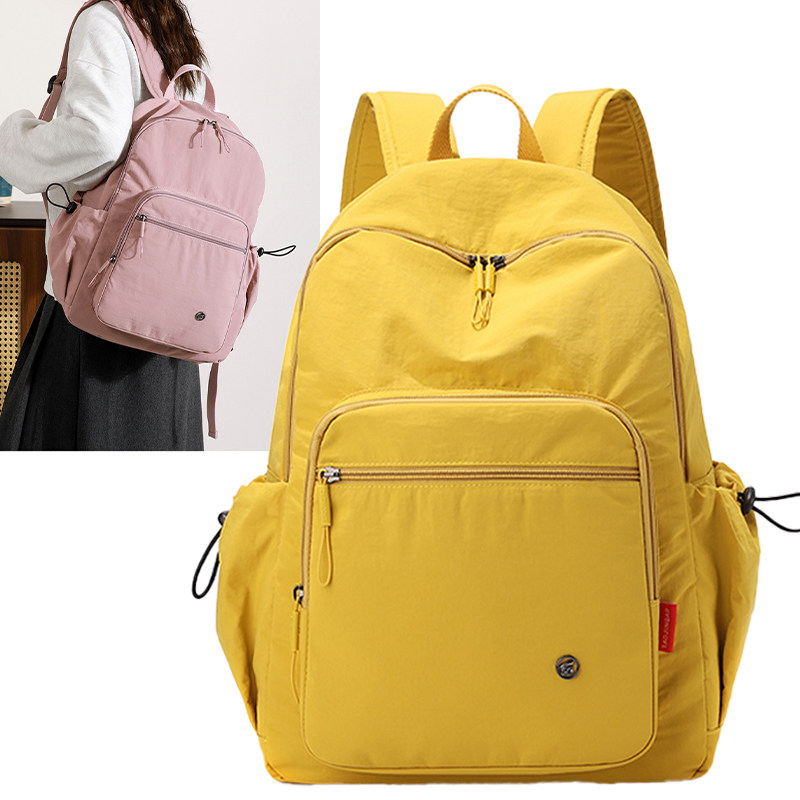 极简风耐磨双肩包女2026新款大容量学生书包户外旅行通勤电脑背包